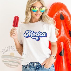 Merica Graphic T-shirt 4th Of July T-shirt